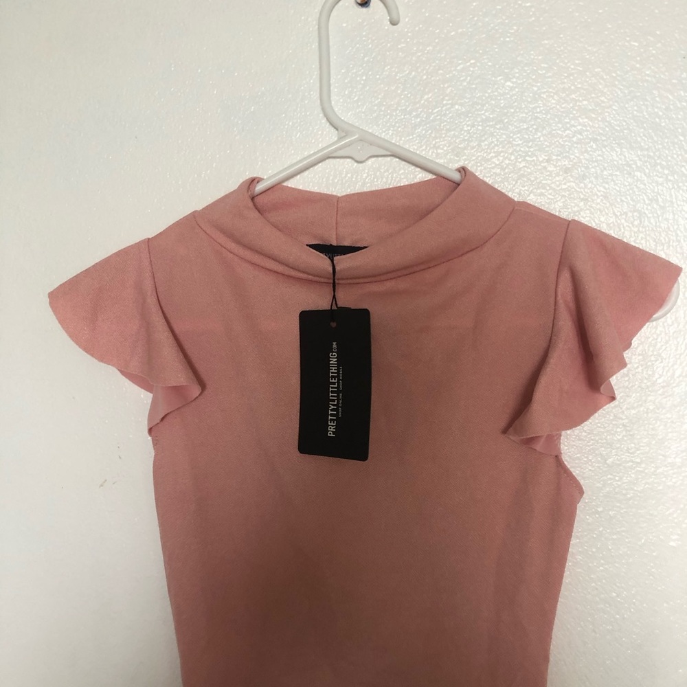 Rose high neck cap-sleeve bodycon dress ✨👗 - Picture 5 of 5